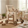 Carrellino con Cucina Giocattolo Multiattività Carrello Primi Passi in Legno