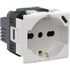 BTICINO Matix Presa Schuko Italiana P40 e Caricatore USB Tipo C, Quick Charge, Presa Elettrica con Alveoli Protetti, Compatibile con Spine Italiane/Schuko, 2 Moduli, Bianco, AM5440A16USB