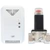 PNI Kit sensore di gas e elettrovalvola PNI Safe House 230, 3/4 pollice, con allarme sonoro e visivo