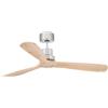 Faro Barcelona Dc Ventilatore da Soffitto con Telecomando Lantau Dc 132 CM Nichel Pino