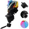 Rainbow Gradient Mini Sun Umbrella Durable Fabric Uv Protection Foldable Design