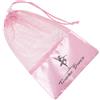 Pink Ballet Shoe Storage Bag Durable Polyester Dance Drawstring Mesh Pouch