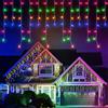 Quntis Tenda Luminosa Esterno 10M 400 LED, Multicolore Tenda Luci Natale