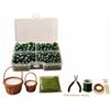 Set di Perline Botanico Kit di Bigiotteria con Pinze e Filo di Ferro Verde