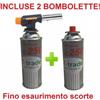 T-TRADE CANNELLO MINI BRUCIATORE TORCIA SALDATORE GAS FIAMMA OSSIDRICA + 2 CARTUCCE GAS