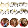 6Pcs Reusable Paper Happy New Year Eyeglasses Party Essential Assorted Colors