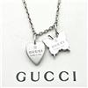 Gucci Collana Gucci cuore farfalla argento sterling 925 vintage archivio Y2K 18,9...