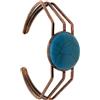 Moda Howlite Turquoise Cabochon Cabochon Regolabile Bracciale In Ottone Quadrato