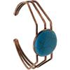 Moda Howlite Turquoise Cabochon Cabochon Regolabile Bracciale In Ottone Quadrato