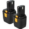 vhbw 2x Batteria sostituisce Hitachi EB12S, FEB12, FEB12S12 2,1Ah 12V