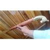 Senza marchio Corno per scarpe in ottone massiccio con faccia di cavallo 21" manico in legn...
