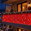 Partenopea Tenda Luminosa Natale 480 LED Rossi Bianchi Flash 12 Metri Esterno Balcone