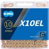 KMC X10el Chain, Catena Unisex Adulto 1/2" x 11/128" Gold