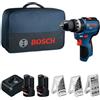 Bosch Professional Bosch PRO GSB12V-31 Trapano-avvitatore con percussione a batteria 12V System (GBA 12V 2.0 Ah, GAL 12V-20, valigetta)