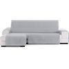 ECOMMERC3 | Copridivano elasticizzato per chaise longue normale sinistra - Copridivano Chaiselong grigio con elastici regolabili, compatibile con divani ad angolo sinistro o destro