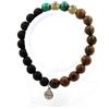 Gioielli Pietre E Minéraux. Braccialetto Perle Malachite Del Congo + Quarzo Fumè + Onice