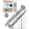 NietFullThings Viti per legno Ø5x60 mm testa bombata TX25 (Torx) acciaio inox A2 V2A