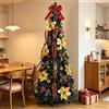 Albero di Natale artificiale a scomparsa con decorazioni per ufficio e