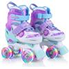 COSTWAY Pattini a rotelle con rotelle luminose TS10387PU, per bambini dai 5 ai 7 - N