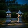 Lanterna a Pagoda Orientale Lampada Solare a LED per Terrazzo