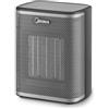 Midea Termoventilatore Ceramico PTC 2000W, Stufa Elettrica ECO da Scrivania | Riscaldatore portatile PTC a basso consumo, 3 livelli + ECO, modalità solo ventilatore, termostato 5-35°C, timer 24H