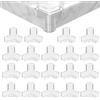 IMMCUTE Paraspigoli per Bambini 20 Pezzi, Paraspigoli Angolari in Gomma PVC Trasparenti a Forma di T, Para Spigoli Bimbi per Mobili e Pareti, 3.3 x 3.3 x 3.3 cm