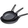 Moneta [Amazon Exclusive] Moneta Set 3 padelle Yes Induction, Alluminio