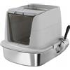 Altro Lettiera Gatto Chiusa in Acciaio Inox con Coperchio Ribaltabile, Doppia Porta, P