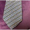 HERMÈS Cravatta collo HERMES verde geometrica 100% seta nuova mai usata con scatola ...