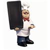 Chef Decorativo con Lavagna Scrittoio Memo Figurina da Cuoco Rustico per Cucina