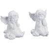 Relaxdays Angioletto decorativo da giardino Angelo funerario Statua commemorativa 10 cm