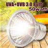 Lampada Giorno Per Rettili Tartarughe Terrario 50w Luce Solare Raggi Uva+uvb 3.0