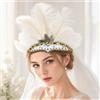 Copricapo con Piume di Struzzo Lussuoso Copricapo da Ballerina Leggero