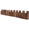 Wooden Garden Fence for Plants Brown Landscape Edging Border