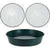 Iron Soil Sifting Pan with Mesh Screens for Home Garden and Compost