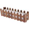 Realistic Coffee Wood Fence Flowerpot for Artificial Flower Arrangements