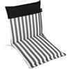 Cuscini per sedie da giardino come [Set da 1 Schienale basso] a strisce nero