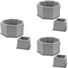 3 Pieces Stampo Per Fioriere Piante Grasse Vaso Di Silicone in Cemento