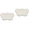 2Pcs Reusable Ceramic Soap Dish Cloud Shape Soap Tray for Bathroom and Kitchen