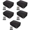 5Pcs Electronic Organizer Bag Black Travel Accessories Storage Pouch