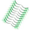 10 Pairs Reusable Green Costume Lashes for Home Stage Makeup and Holiday Fun