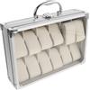 Mens Watch Storage Box Aluminum Alloy 12 Slot Display Case with Soft Lining