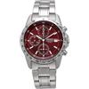 Seiko Orologio da uomo SEIKO Spirit Chronograph quadrante rosso SBTQ045