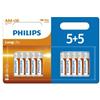 PHILIPS R03L10BP/10 BATTERIE MONOUSO R03 PER USO DOMESTICO MINI STILO AAA 10 PZ