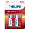 PHILIPS LR14P2B/05 BATTERIE MONOUSO LR14 ALCALINO 1.5V 2 PZ PER USO DOMESTICO
