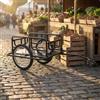Carrello da carico a pedali con gancio di traino universale per bicicletta
