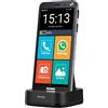 BRONDI AMICO VERO 4G+ NERO + FLIP COVER SMARTPHONE PER ANZIANI TASTO SOS TORCIA