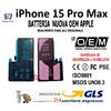 APPLE iPHONE 15 Pro Max BATTERIA NUOVA OEM REALMENTE PARI ALL'ORIGINALE GLS