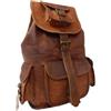 "Handmade" Handmade Zaino Laptop In Pelle Vintage Uomo Marrone Tracolla Marsupio