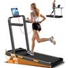 LONTEK Tapis Roulant Pieghevole Salvaspazio 10KM/H Maniglioni Regolabili Tapis